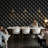 Luxury Tufted Wallpaper Modern Black Diamond Mural