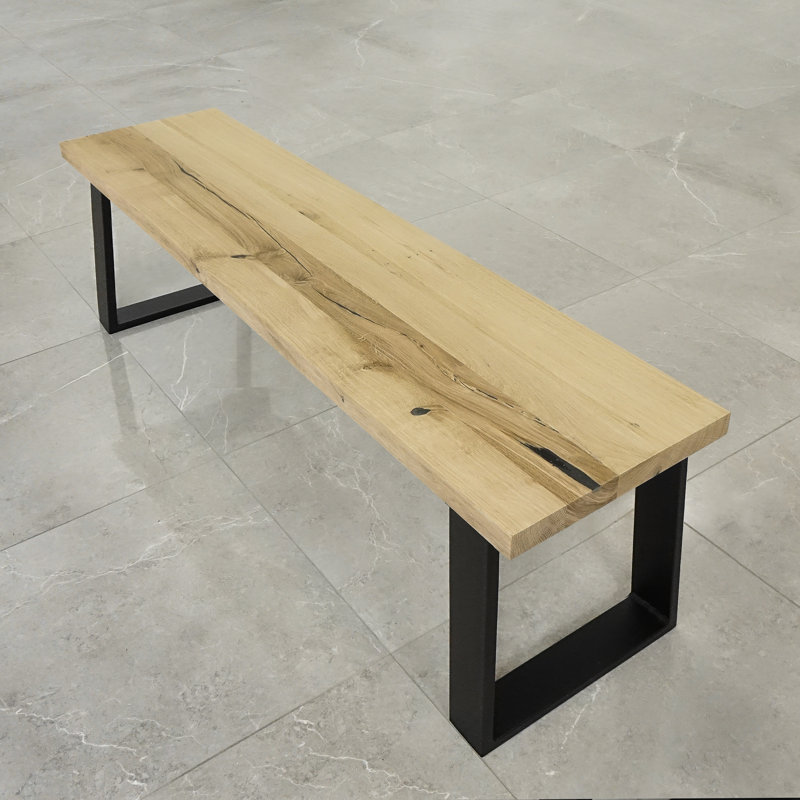 Finadeni Upholstered Bench, Beige, 49cm H x 120cm W x 40cm D