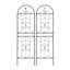 2 Pack Metal Garden Trellis Rustproof Trellis For Climbing Plants Outdoor Flower Support Black