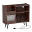 Record Player Stand With Power Outlet And Led Light