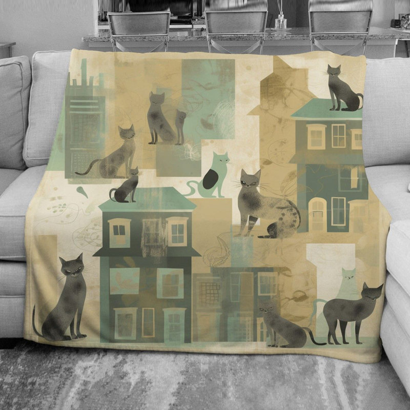 Cat House Throw Blanket, Throw