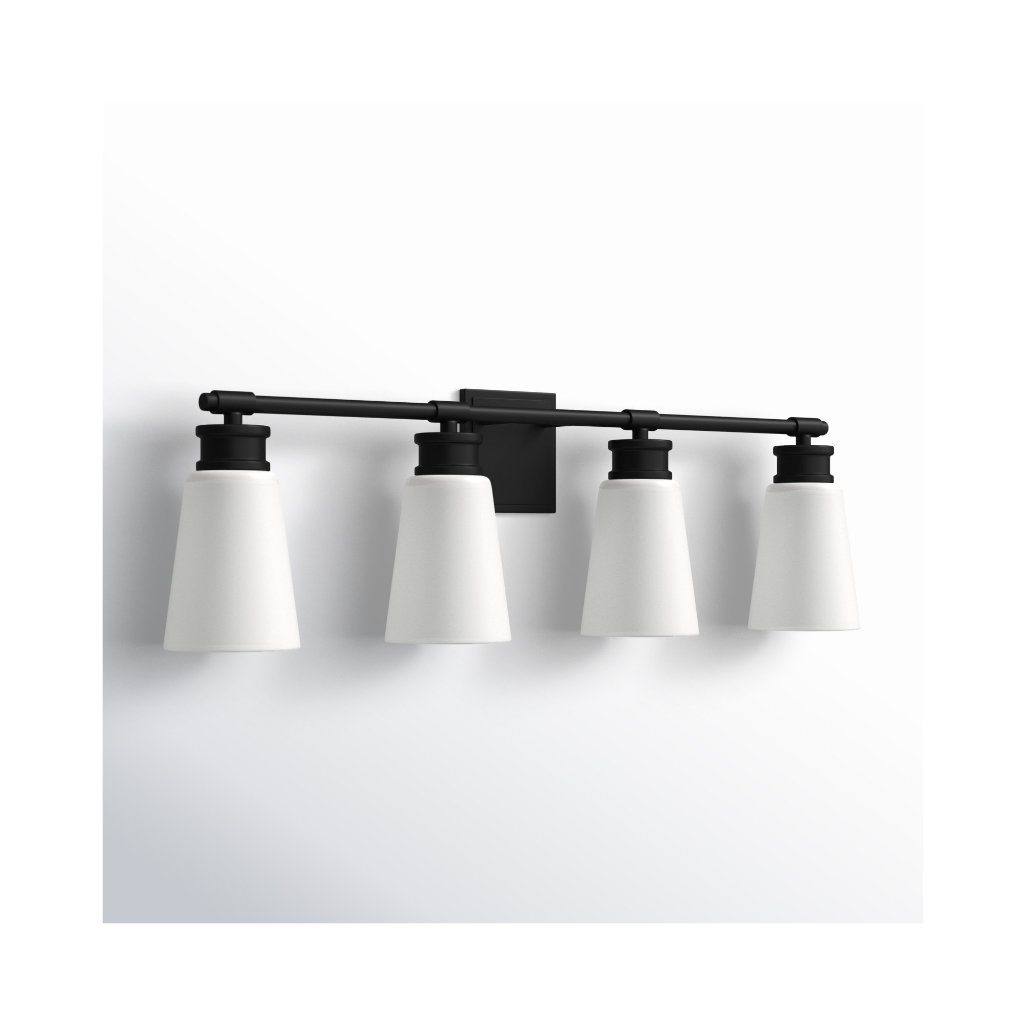 Orlanda 4-Light Dimmable Vanity Light, Matte Black