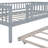 Twin Size Wood Daybed With Trundle And Fence Guardrails, Gray-494409461-494409463
