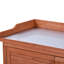 Banc de jardin 39 po, orange, avec 2 tablettes, crochets latéraux et table galvanisée pour l'extérieur-472085546