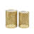 Juliet Gold Metal Cut Out Nesting End Table with Mirror Top