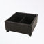 Repose-pieds en similicuir avec couvercle rabattable