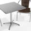 Table carrée en aluminium 3 pièces 27,5 po avec 2 chaises en rotin Skovde-1220613652-1230830039