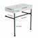 30" Bathroom Console Sink With Overflow,Ceramic Console Sink White Basin Black Legs