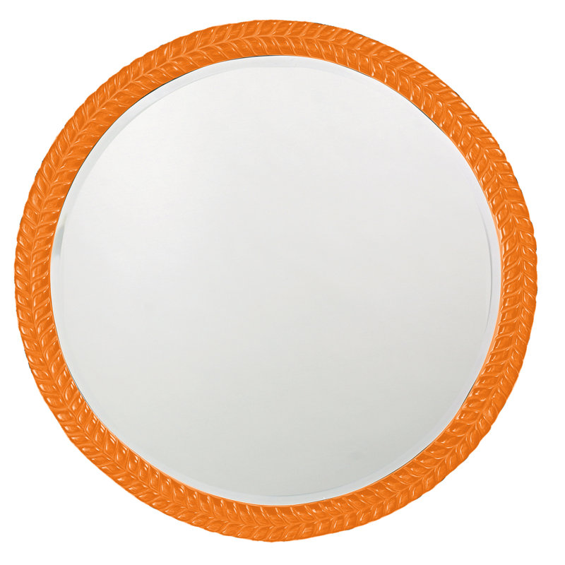 Miroir d'appoint biseauté Fideline, Orange