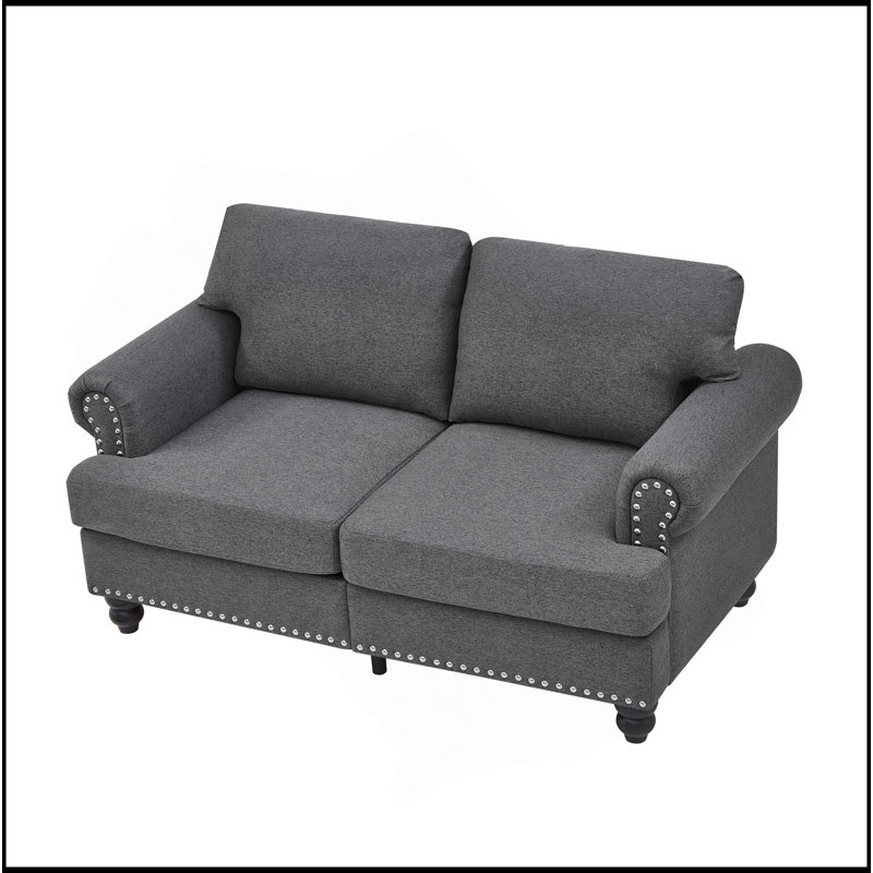 Canapé en tissu 59,5 po 59 po, Gris