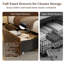 Cadre de lit à DEL avec station de charge et de rangement, cadre de lit avec tiroirs, cadre de lit avec rangement, quatre tiroirs coulissants, aucun sommier requis, silencieux, assemblage facile-2146073528-2146073529
