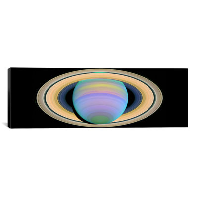 Impression d’art graphique sur toile tendue, "saturn