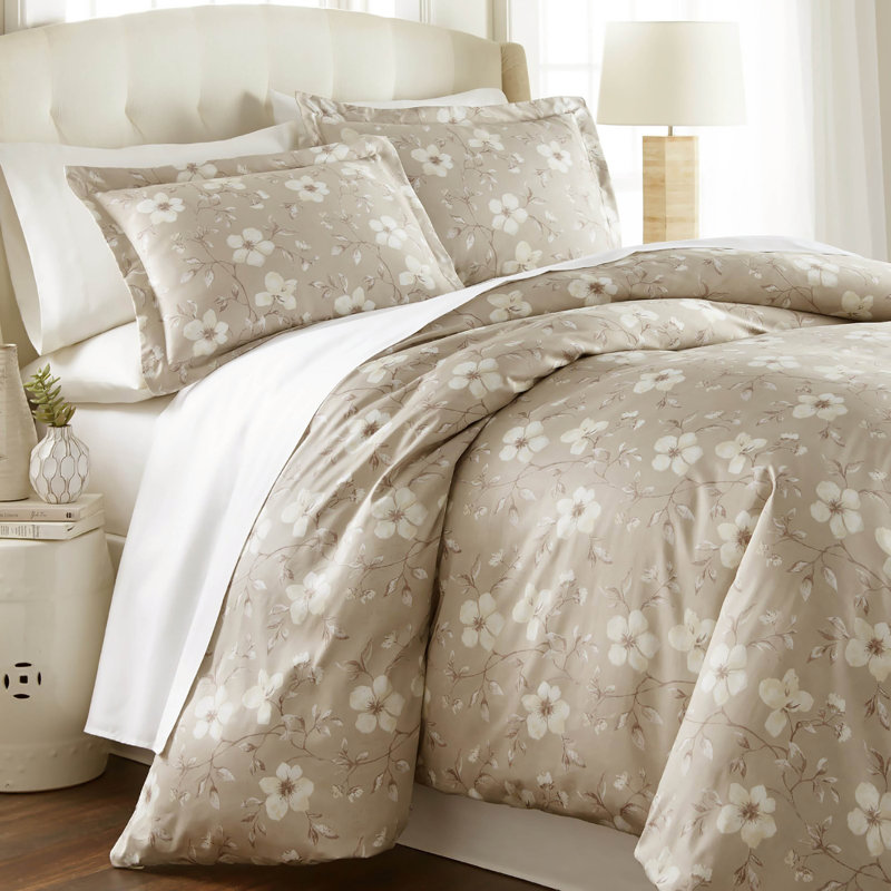Mystic Standard Cotton Duvet Cover Set, King/Cal. King Duvet Cover + 2 King Shams, Taupe-Gray