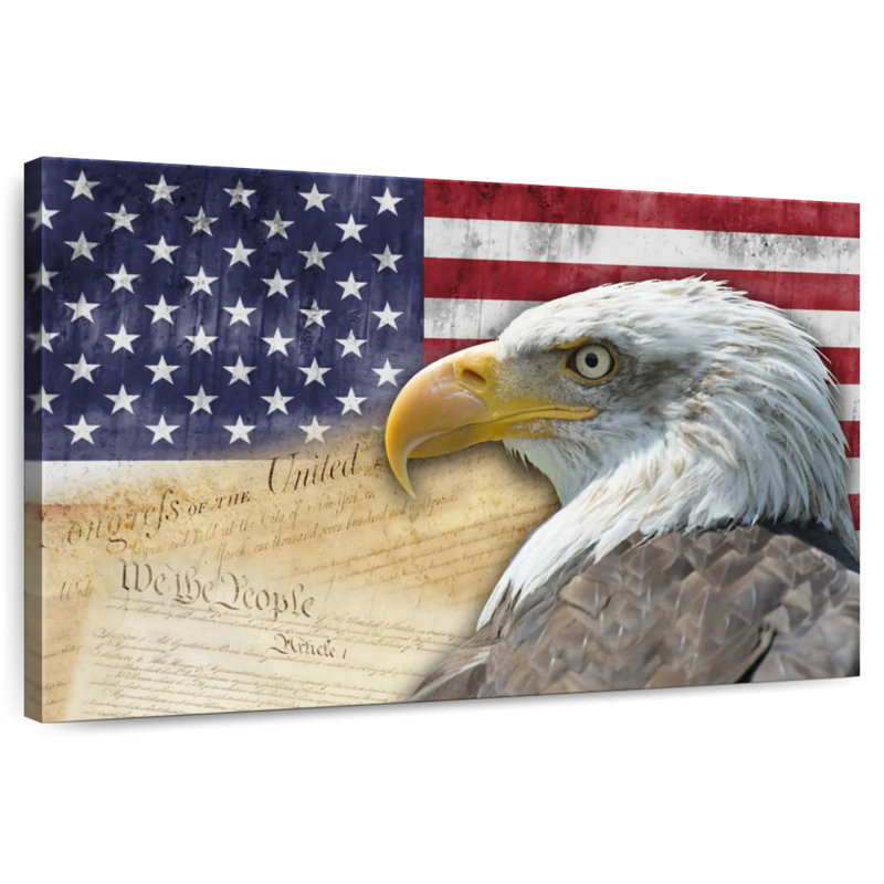 American National Eagle, 30" H x 45" W