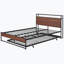 Structure de lit plateforme moderne en métal avec lit Modern Design-89150983-89150982