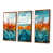 Toile avec cadre flottant brun