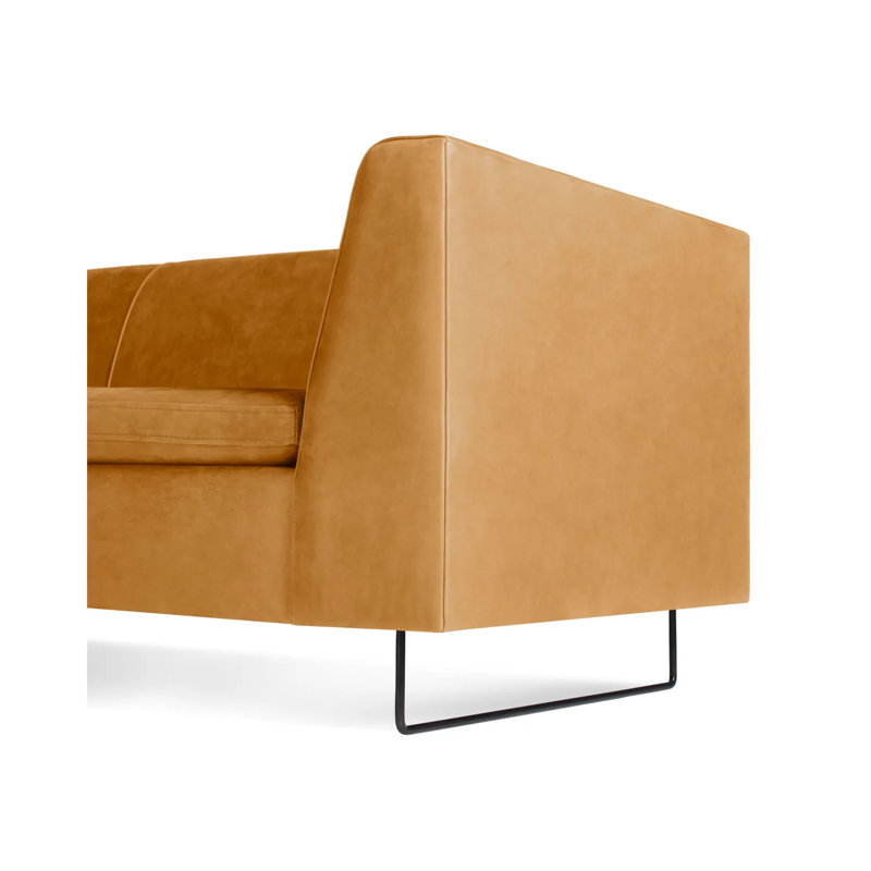 Bonnie Sofa, 29" H x 96" W x 33" D, Camel Genuine Leather