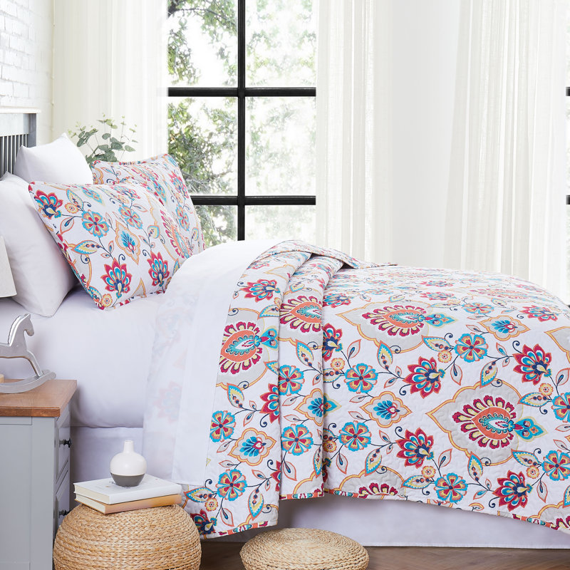 Journey Microfiber Quilt Set, Twin Quilt + 1 Sham