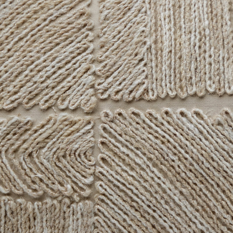 Contemporary Handwoven Wool Blend Accent Pillow, Polyester