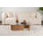 Modern Coffee Table with 100% Tempered Glass Top, Atlantic Pine Color, 41.3 x 11.8 x 25.6 inches | Sturdy 100% Melamine Coated Particle Board Frame, Elegant & Functional Design for Living Room & Lounge Spaces-923623535