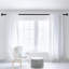  Tringle à rideaux pour fenêtre 44 - 120 po, tringle à draperie extensible robuste en métal 3/4 po, tringle à rideaux réglable avec embouts carrés décoratifs pour salon de chambre à coucher, noir mat