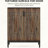 Brown & Black 5-Tier Geometric Shoe Cabinet