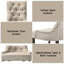 Ensemble de 2 chaises d'appoint en tissu beige et finition chêne vieilli Farren-342100051