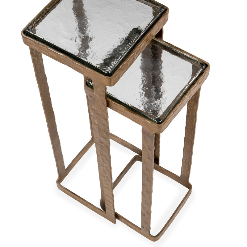 Gillian Glass Nesting End Table