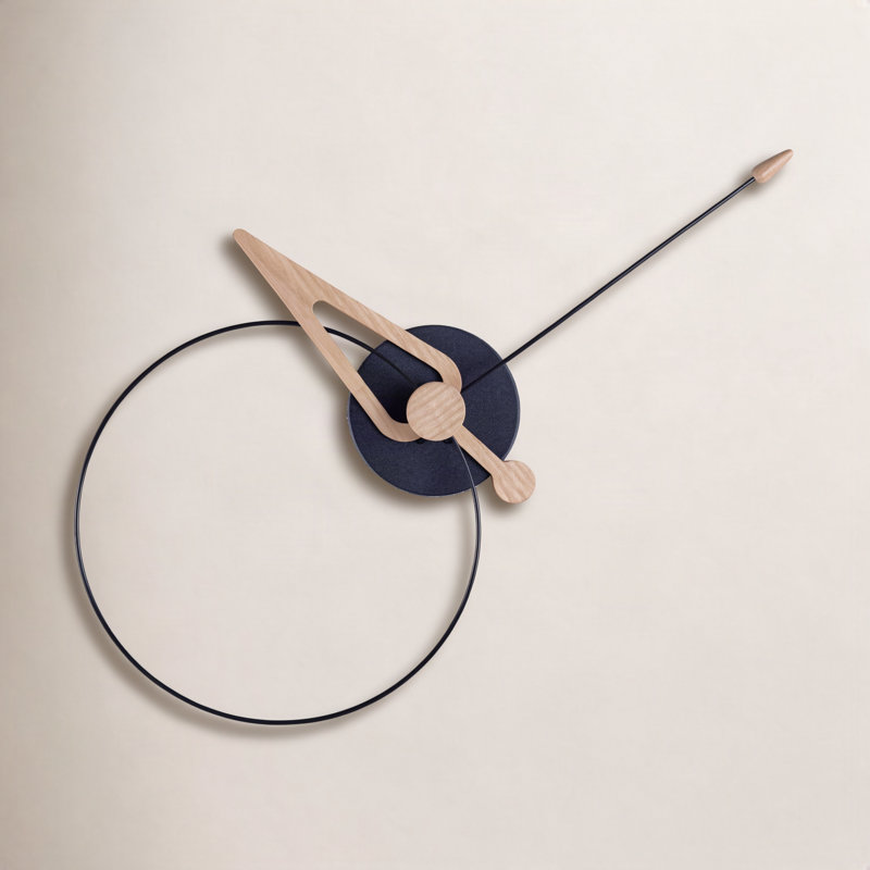 Solid Wood, Fibreglass Analog Wall Clock, Black Oak