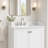 21.25 Inch White Engineered Stone Side Splash Replacement for Bathroom Vanity Top