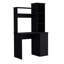 Bureau d'ordinateur avec huche, armoire à une porte, grande surface de travail et tablettes de rangement à 3 niveaux-1003976479
