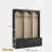 Farmhouse Wooden Style Hall Tree With Arched Design, Bench, 8 Retro Hooks, And 3 Drawers-1995374536