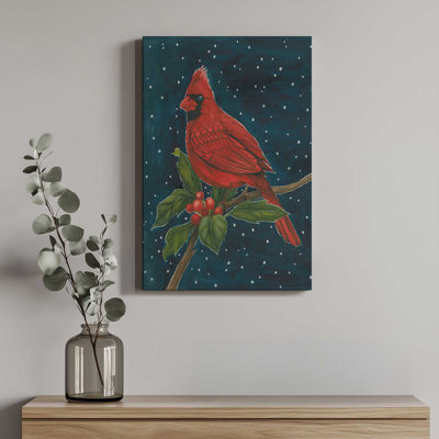 Midnight Cardinal II by Grace Popp Canvas Art Print