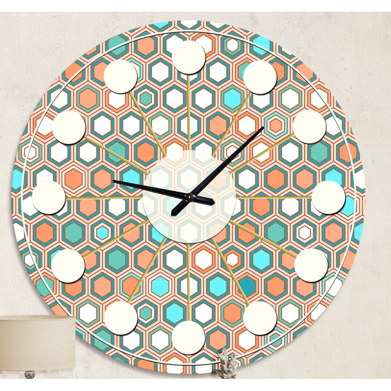Horloge murale rétro Mid-Century, Moyenne