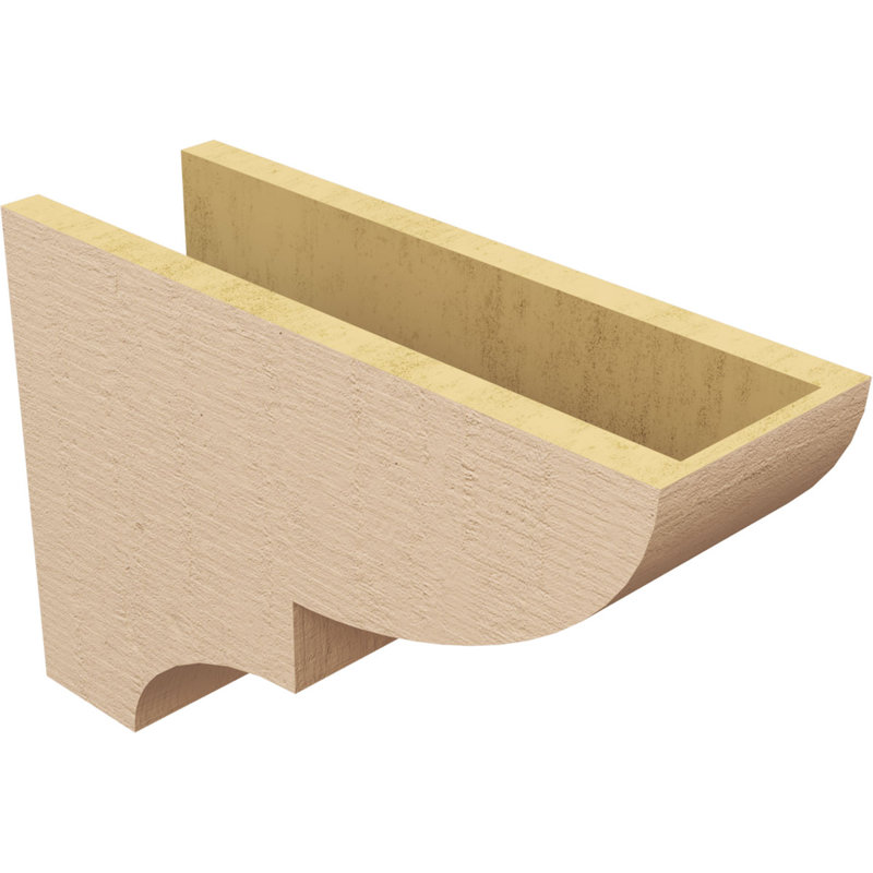 Bois de cèdre brut Ridgewood, Corbeau apprêté Ridgewood, H 12 po x l 6 po x P 18 po