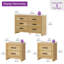 Ensemble de commode et table de chevet 3 pièces pour chambre à coucher-603553664