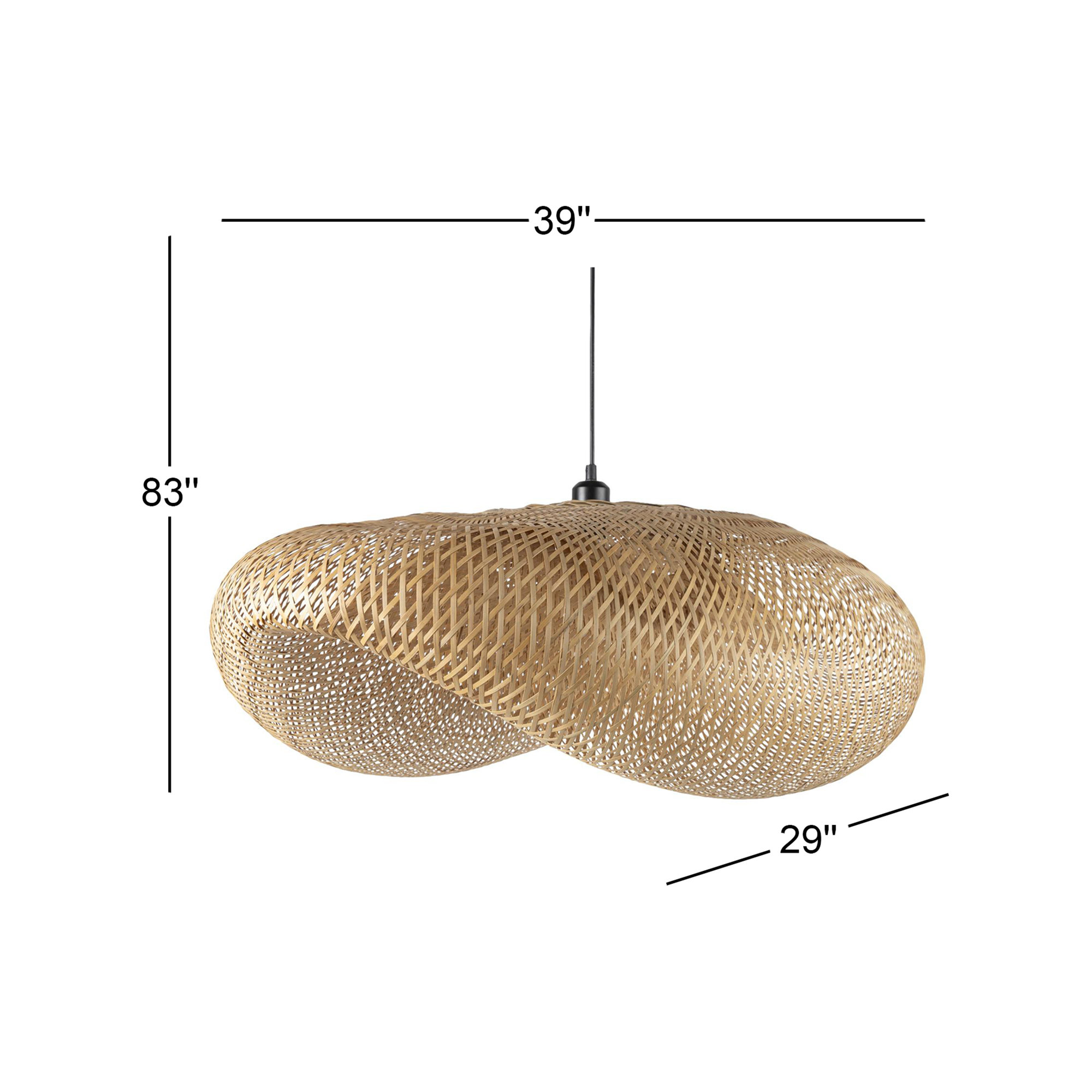Deshields 1-Light Bamboo Unique / Statement Pendant