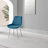 5-Piece Rectangular Glass Top Dining Set with Velvet Chairs-1656871045