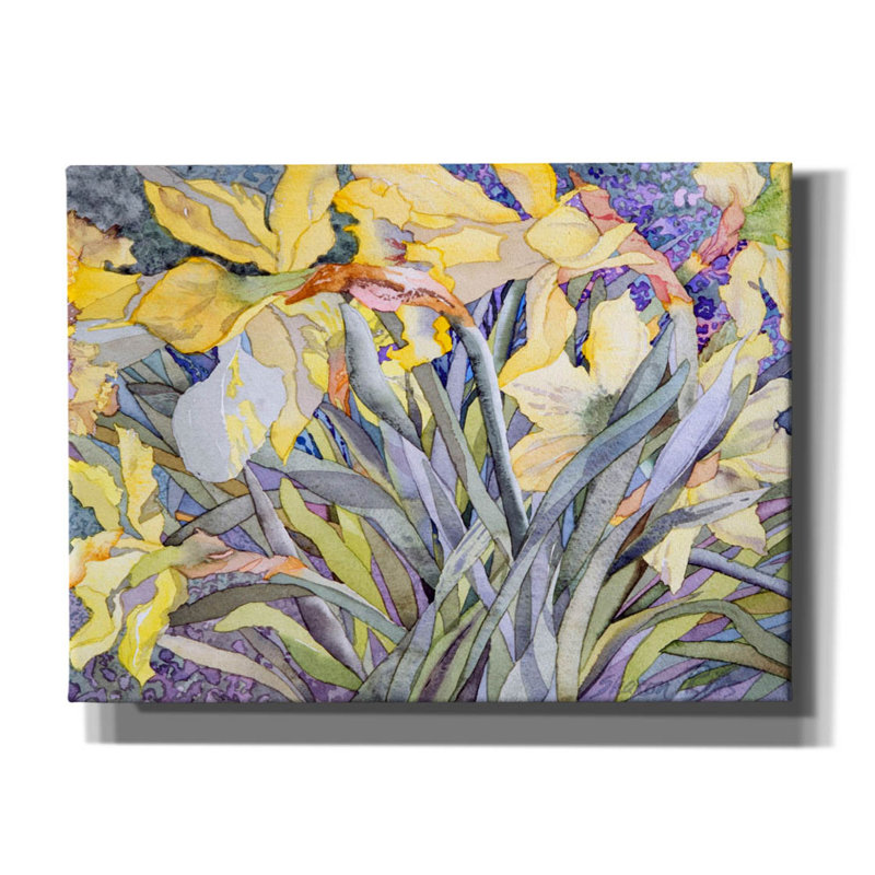 " Daffodils, Van Vleck " by Sharon Pitts, 40" H x 54" W x 1.5" D