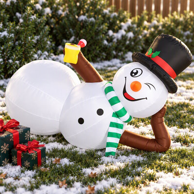 Décoration de Noël gonflable de bonhomme de neige 118 pouces, grand décor de jardin gonflable avec lumières DEL pour la pelouse et le jardin des Fêtes