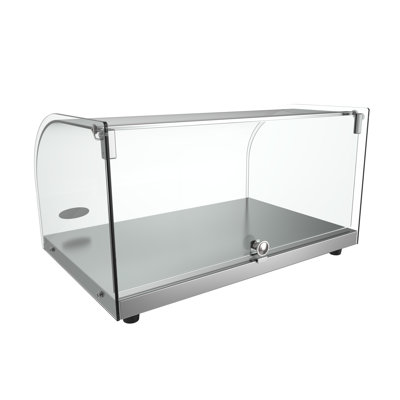 Vitrine de comptoir 22 po avec verre incurvé avant et porte arrière de 22 po, 0,9 pi³ pi. DC-1C