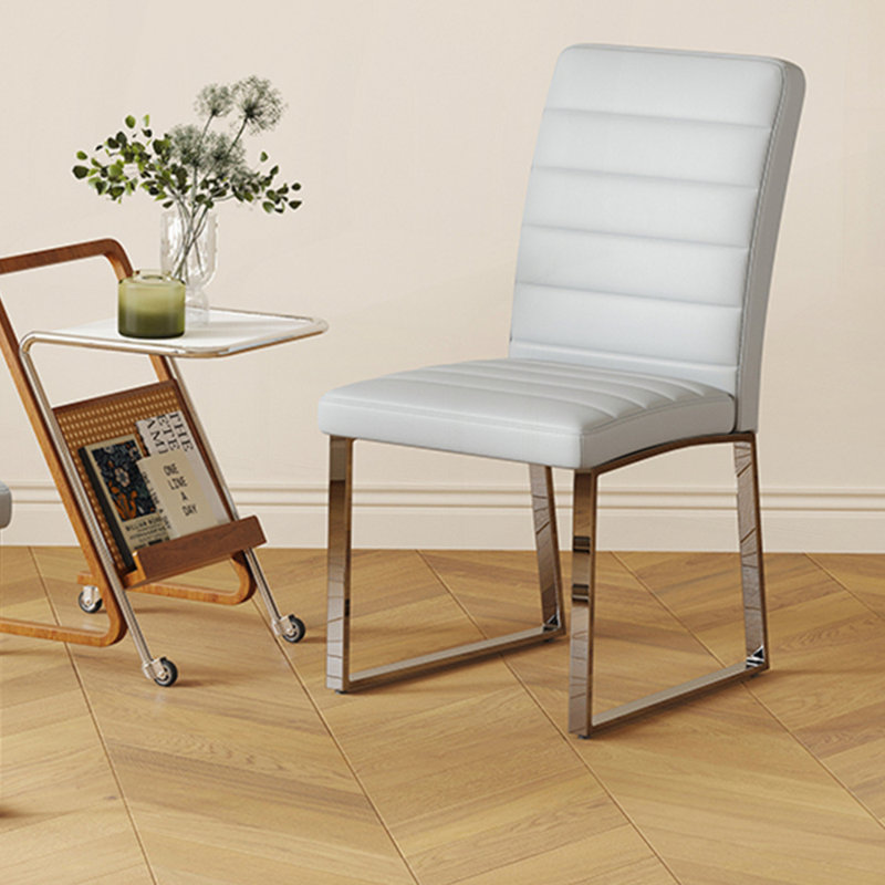 Ensemble de 6 chaises rembourrées en mousse dense avec base en fer durable pour les lieux de travail et les restaurants