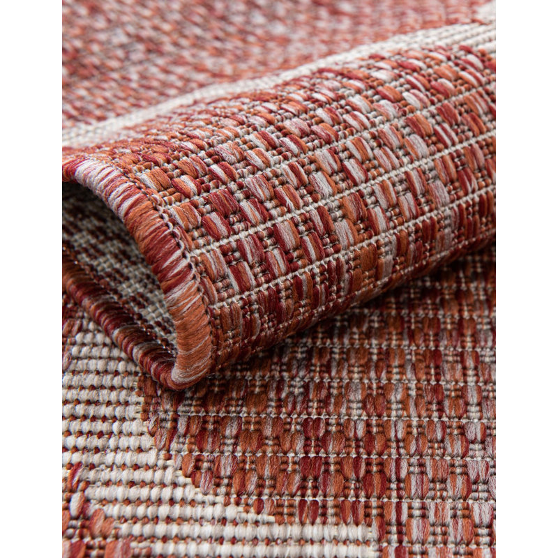 Geometric Indoor / Outdoor Rug, Runner 2' x 6'1"