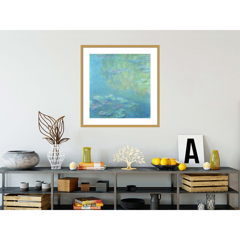 «Waterlilies» par Claude Monet, impression giclée encadrée, H 34,85 po x l 33,5 po