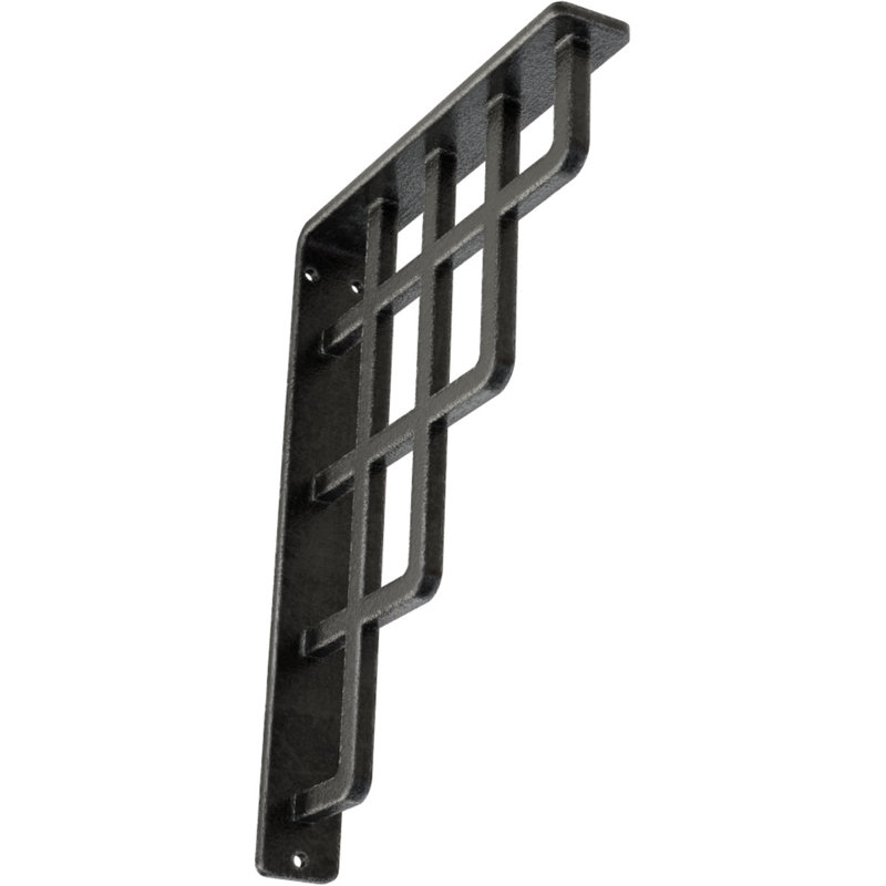 Support en fer forgé Diane, Étain antique, H 10 po x l 1,5 po x P 7,5 po