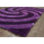 Tapis décoratif violet à poils longs à motif abstrait à Fitts-410180754