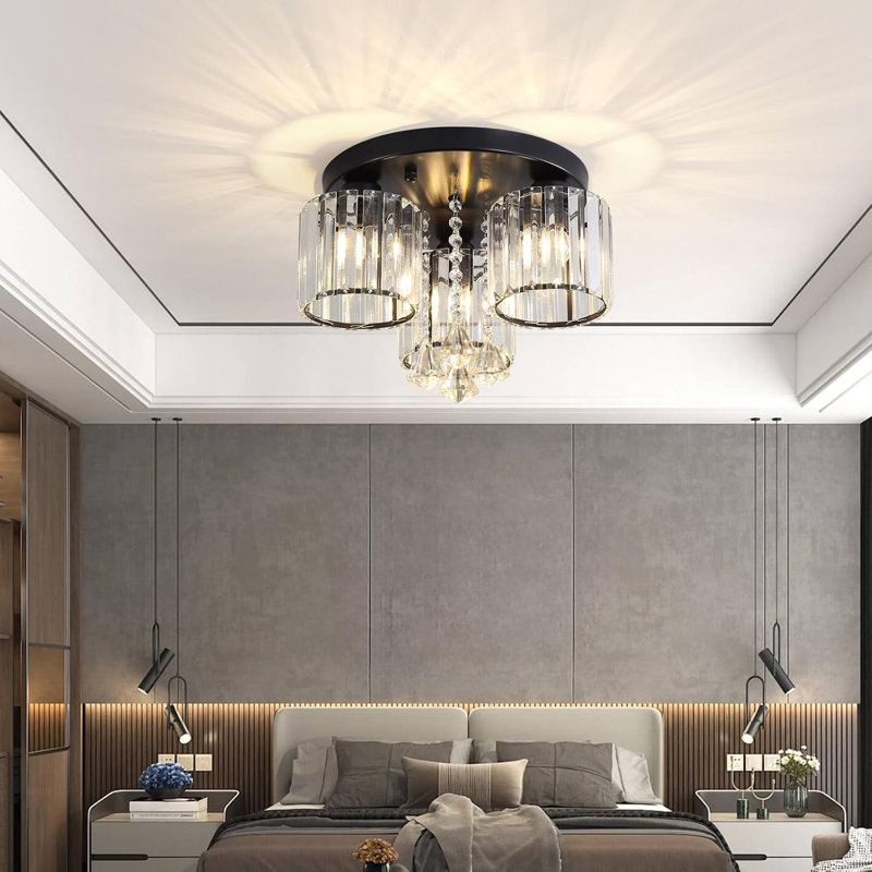 Lustre en verre Farmhouse, Noir mat