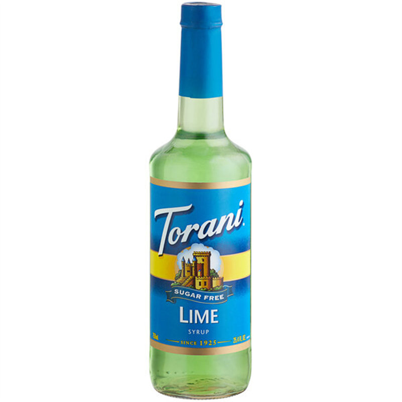 Bouteille en verre de 750 ml Torani sans sucre aromatisant à la lime / fruits WS-880372206