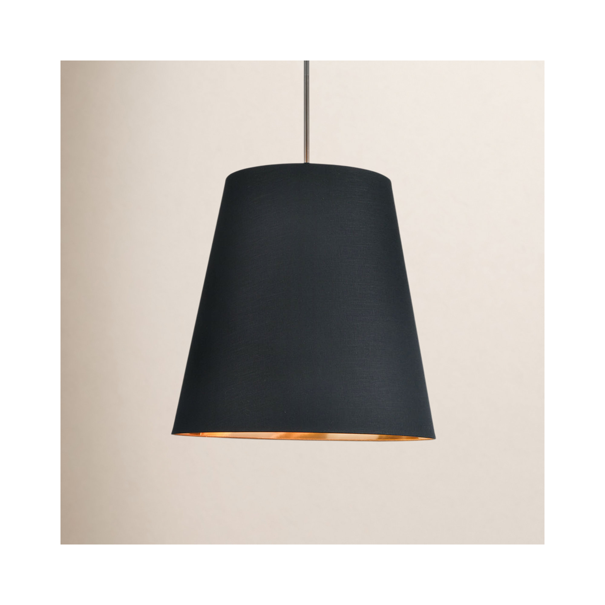 3 Light Steel Pendant, Black, 71.76" H x 24.88" W x 24.88" D, Black