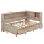 Lit de jour avec tablettes de rangement et 3 tiroirs-922475117
